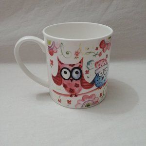 Rose of England Owl Fine China Cup Like New
